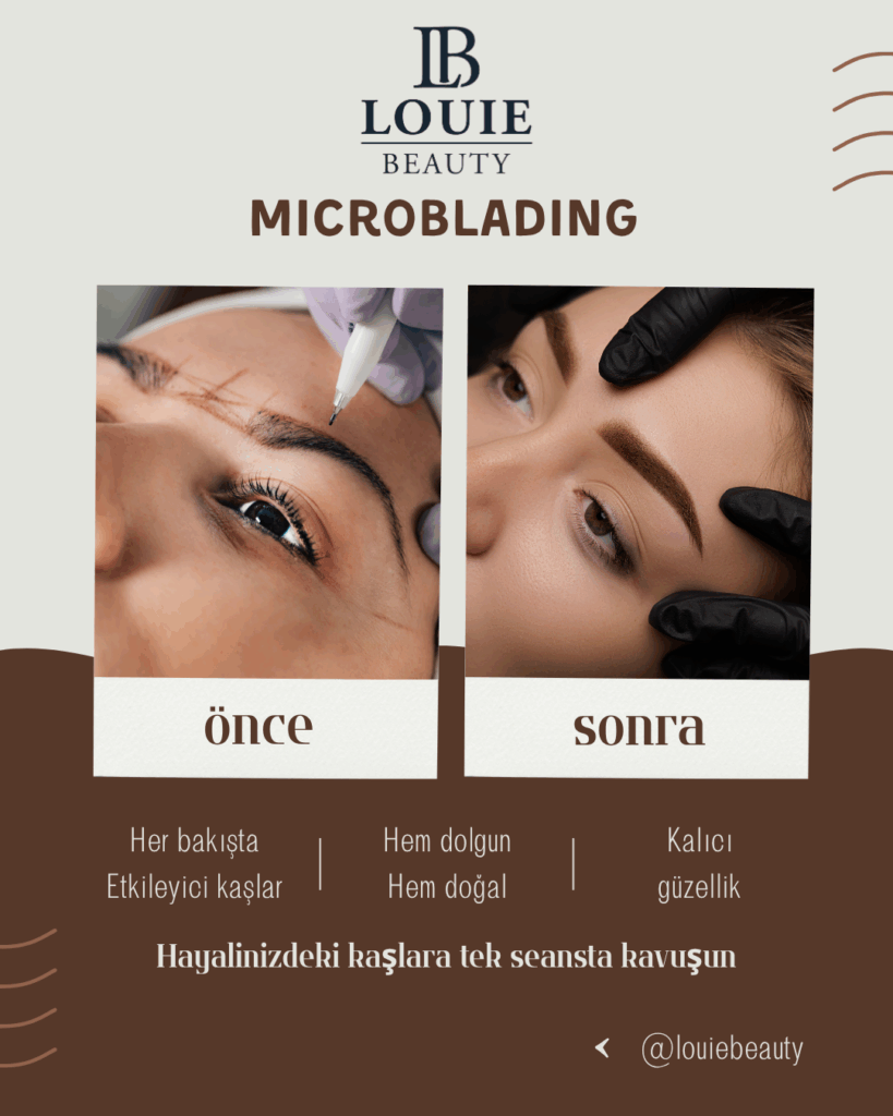 brown and beige modern permanent makeup before and after instagram post